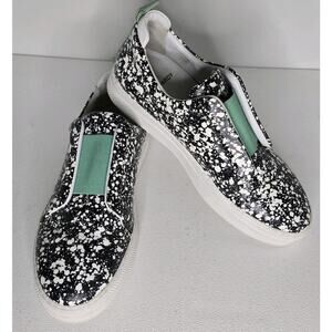 Pierre Hardy Slider Laceless Shoes Buffed Calf Paint Spatter Men’s SZ EU 41 US 8